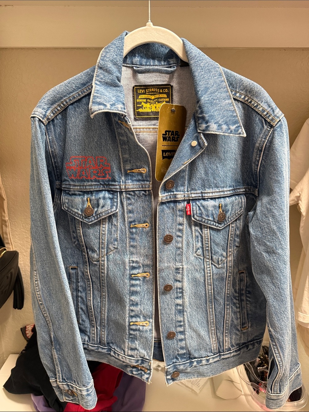 Levi's Light Blue Denim Star Wars Jacket with R2D2